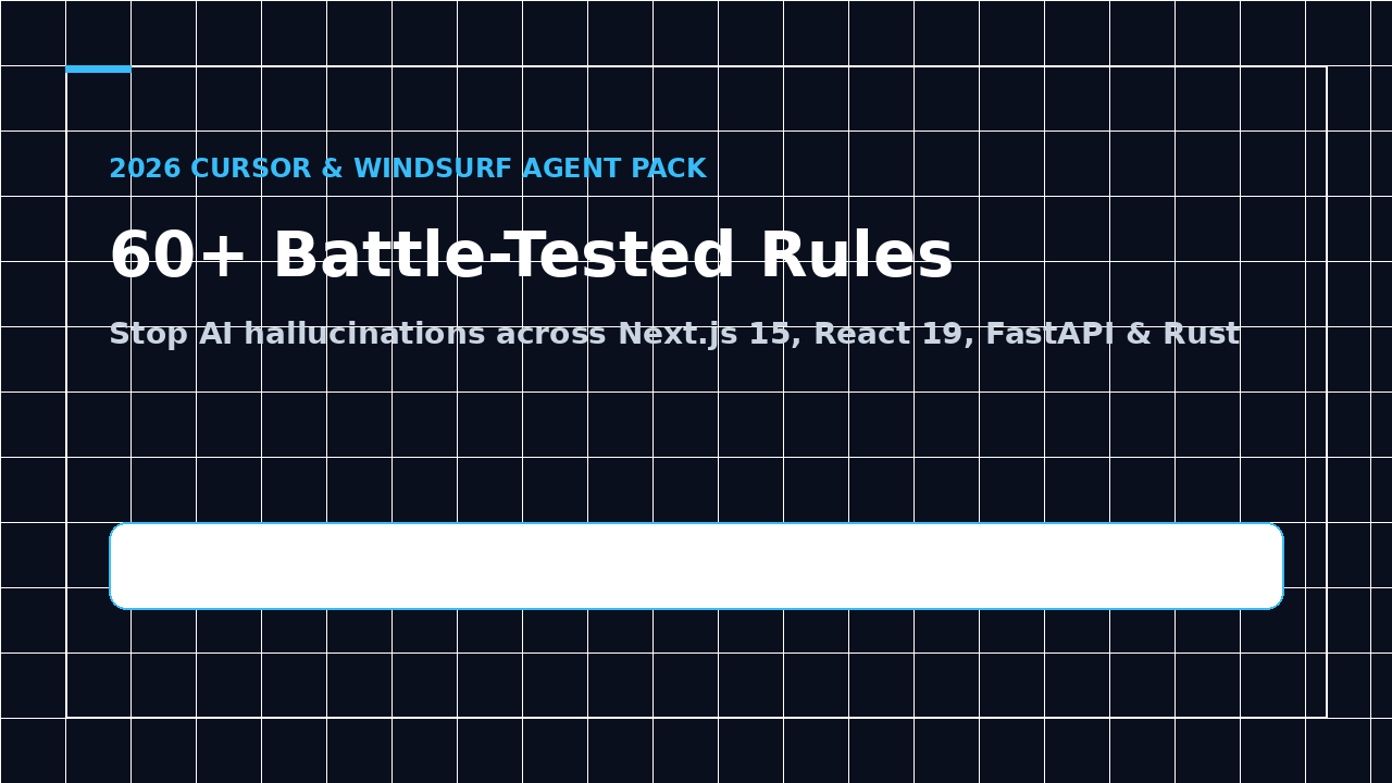 Cursor & Windsurf Rules Pack: 60+ Battle-Tested .mdc & .cursorrules for AI Agent Mode