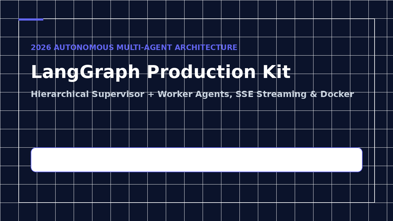 LangGraph Multi-Agent Production Starter Kit (Python + FastAPI + Docker)