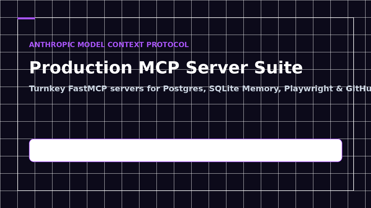 Production MCP Server Suite: Turnkey FastMCP Servers for Claude Code & Cursor